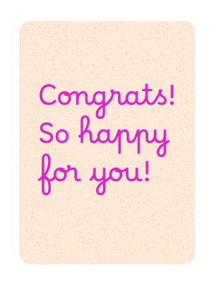 Congrats card