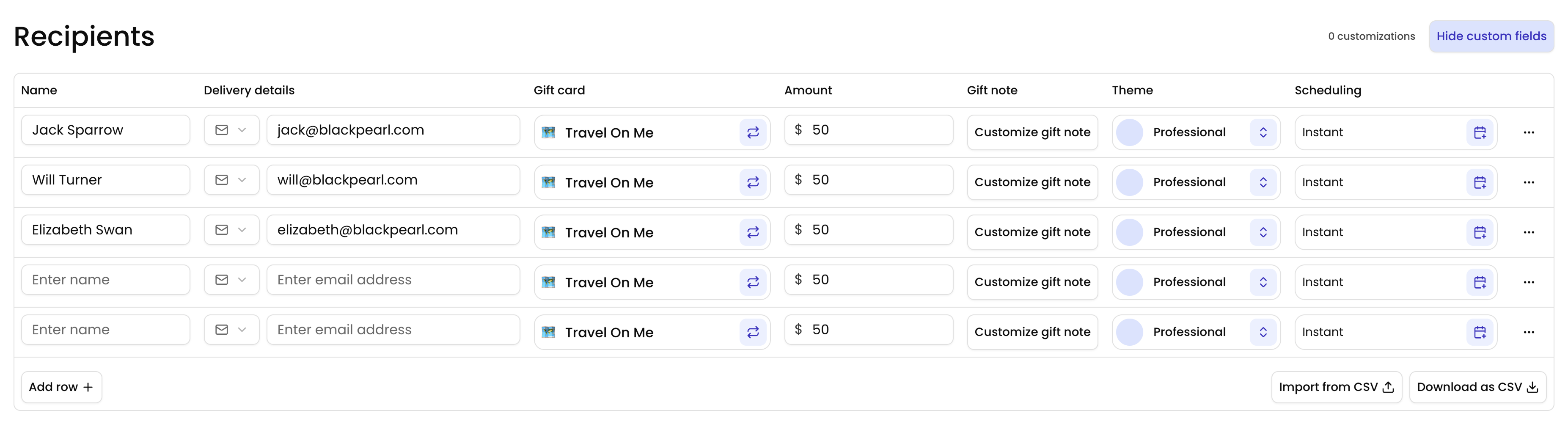 Corporate Datatable