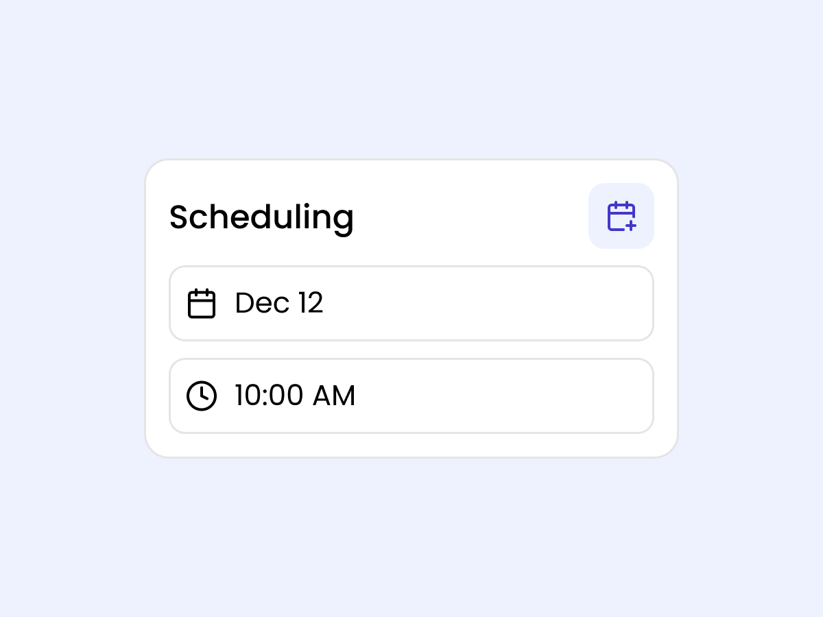 Screenshot of scheduling a gift to be sent later