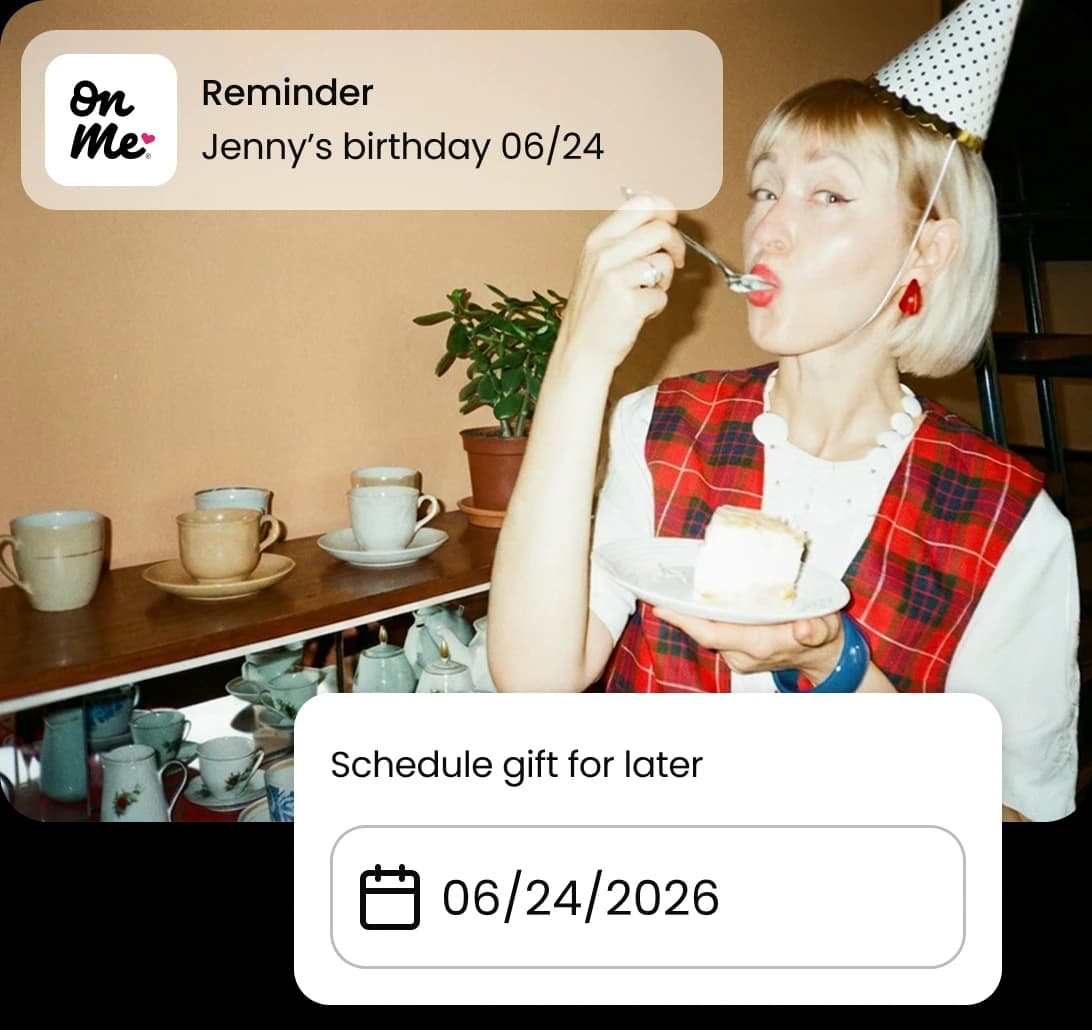 Schedule gift and reminders