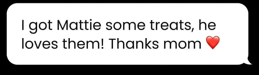 Thank you message
