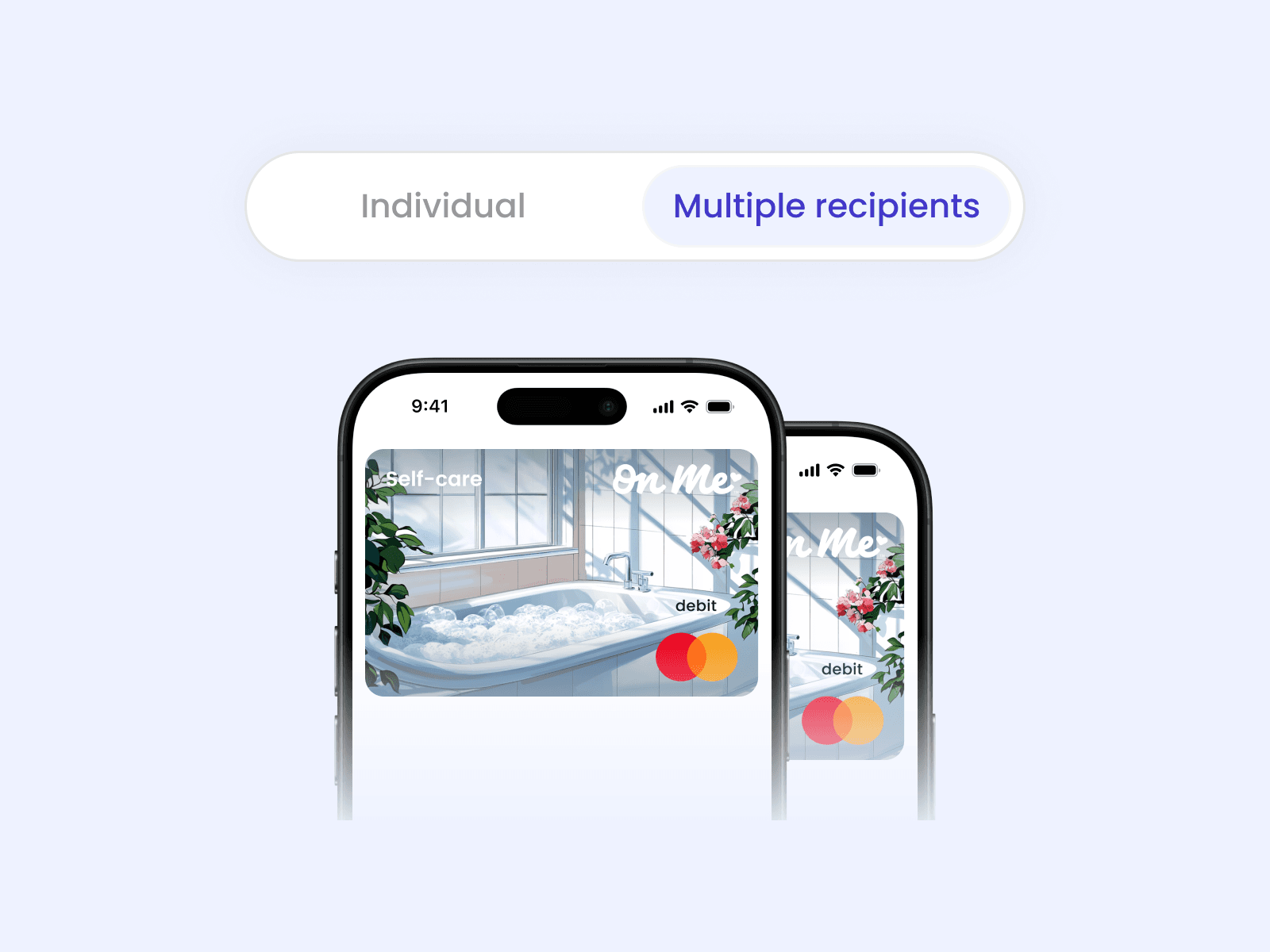 Screenshot of selecting the 'Multiple recipients' selector in the gift builder