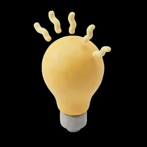 Figurine of a lightbulb