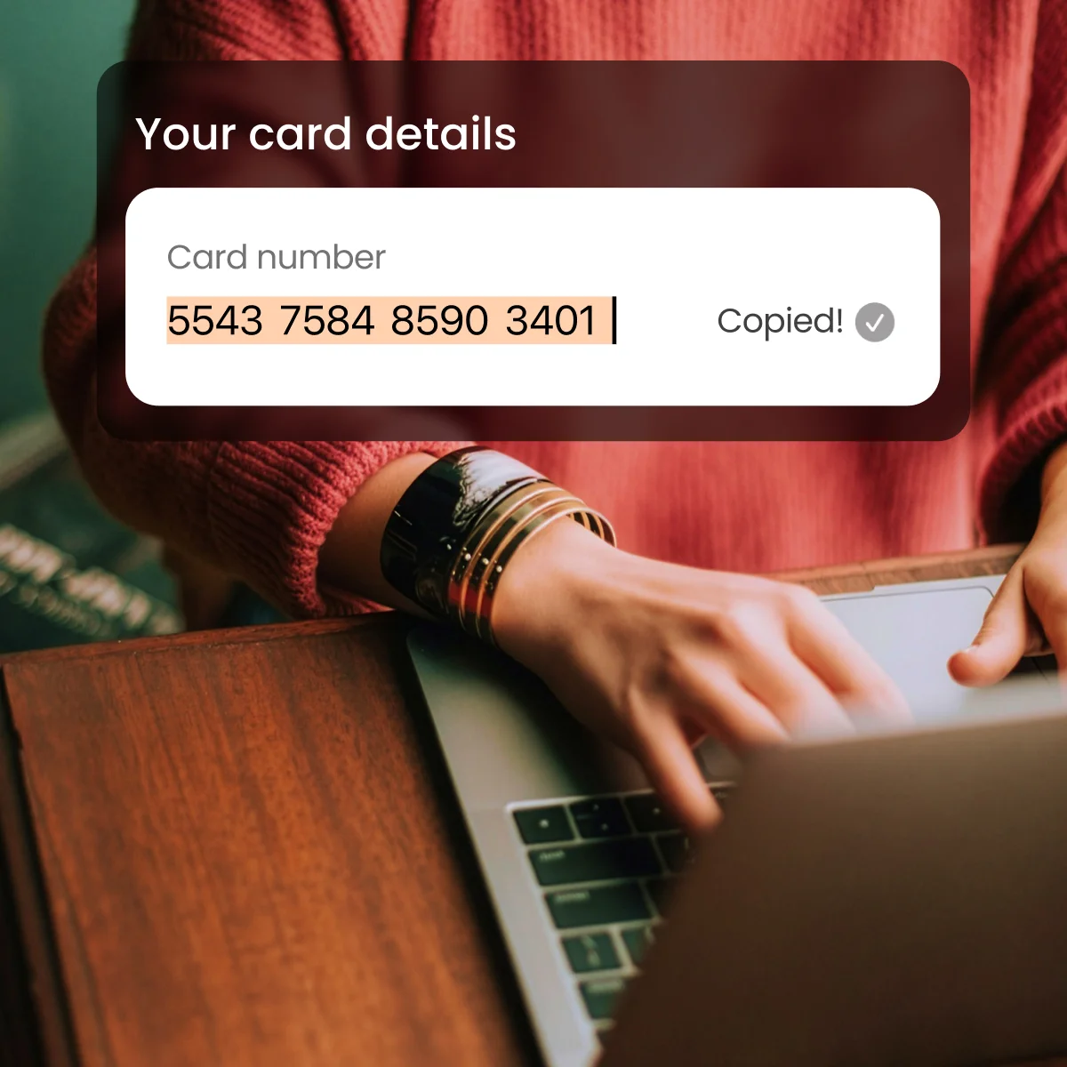 On Me cards being spent online by inputting the 16 digit PAN