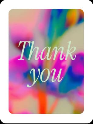 Thank you card