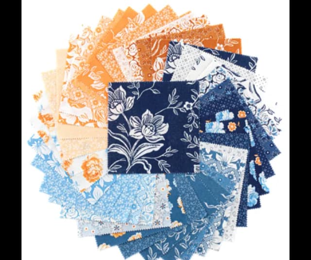 Picture of the product: Denim Daisies 5" Square Fabric Charm Pack 42 Count