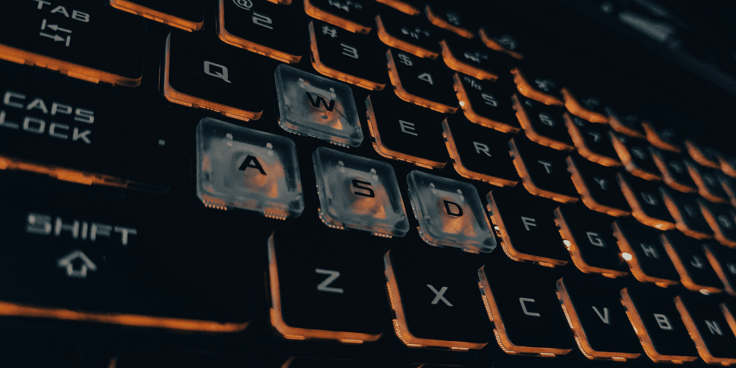 a close up view of a computer keyboard