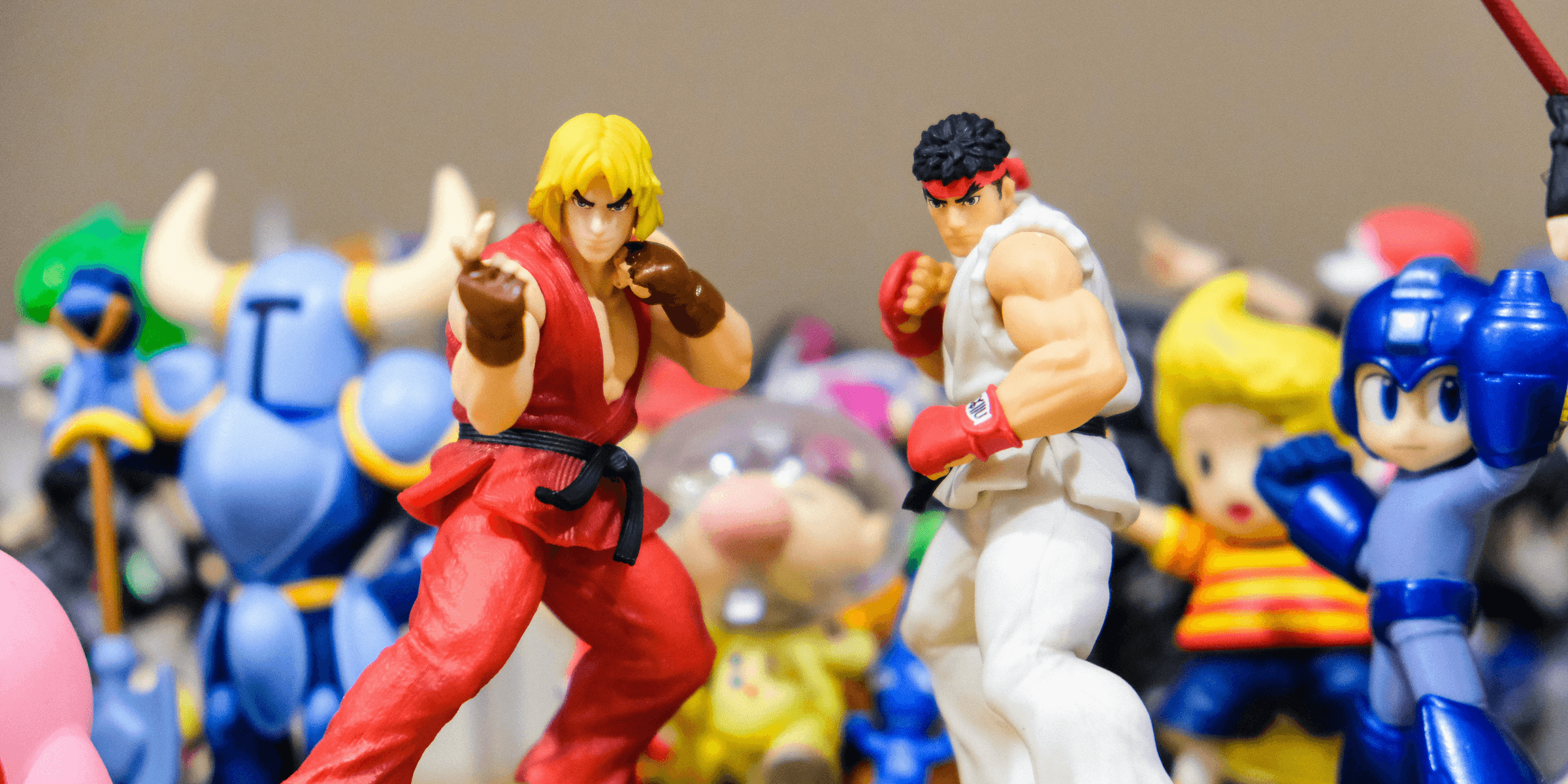 Street Fighter Ken and Ryu figurines