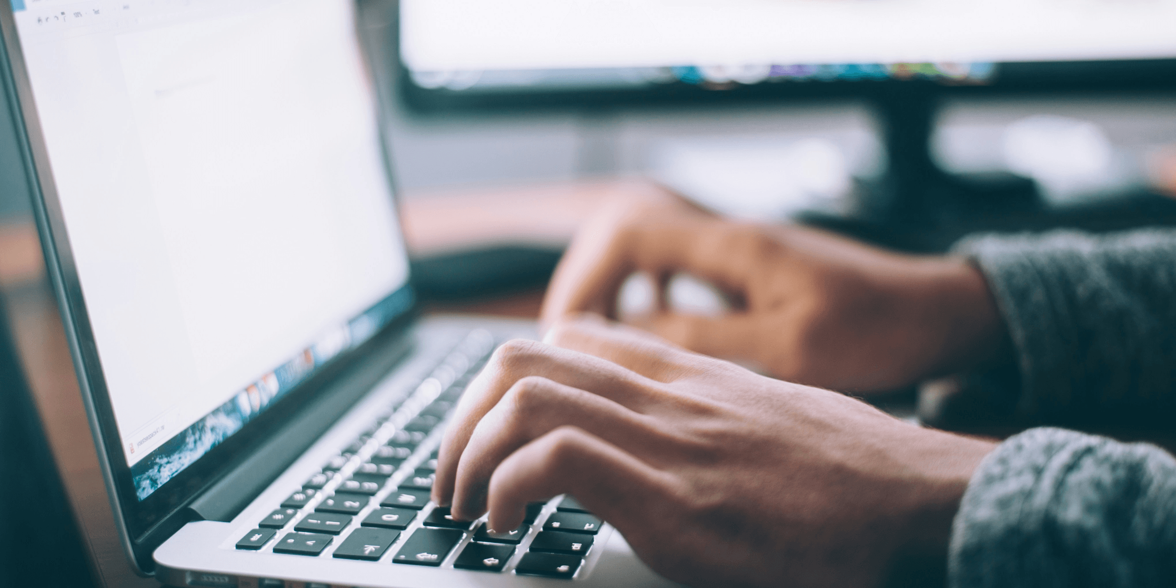 person using MacBook Pro.