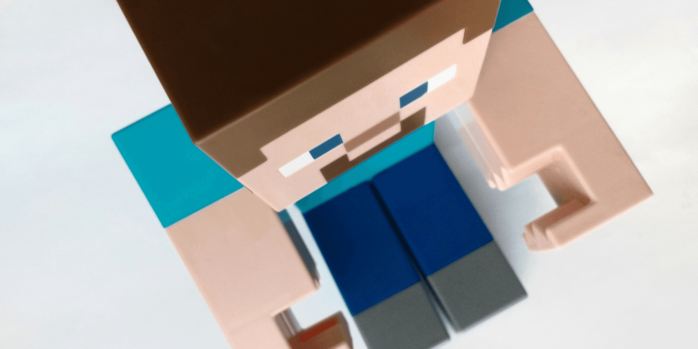 Minecraft Steve toy.