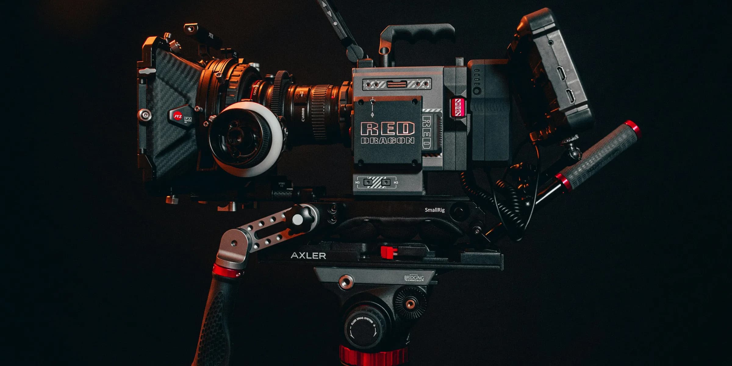 black and red video camera