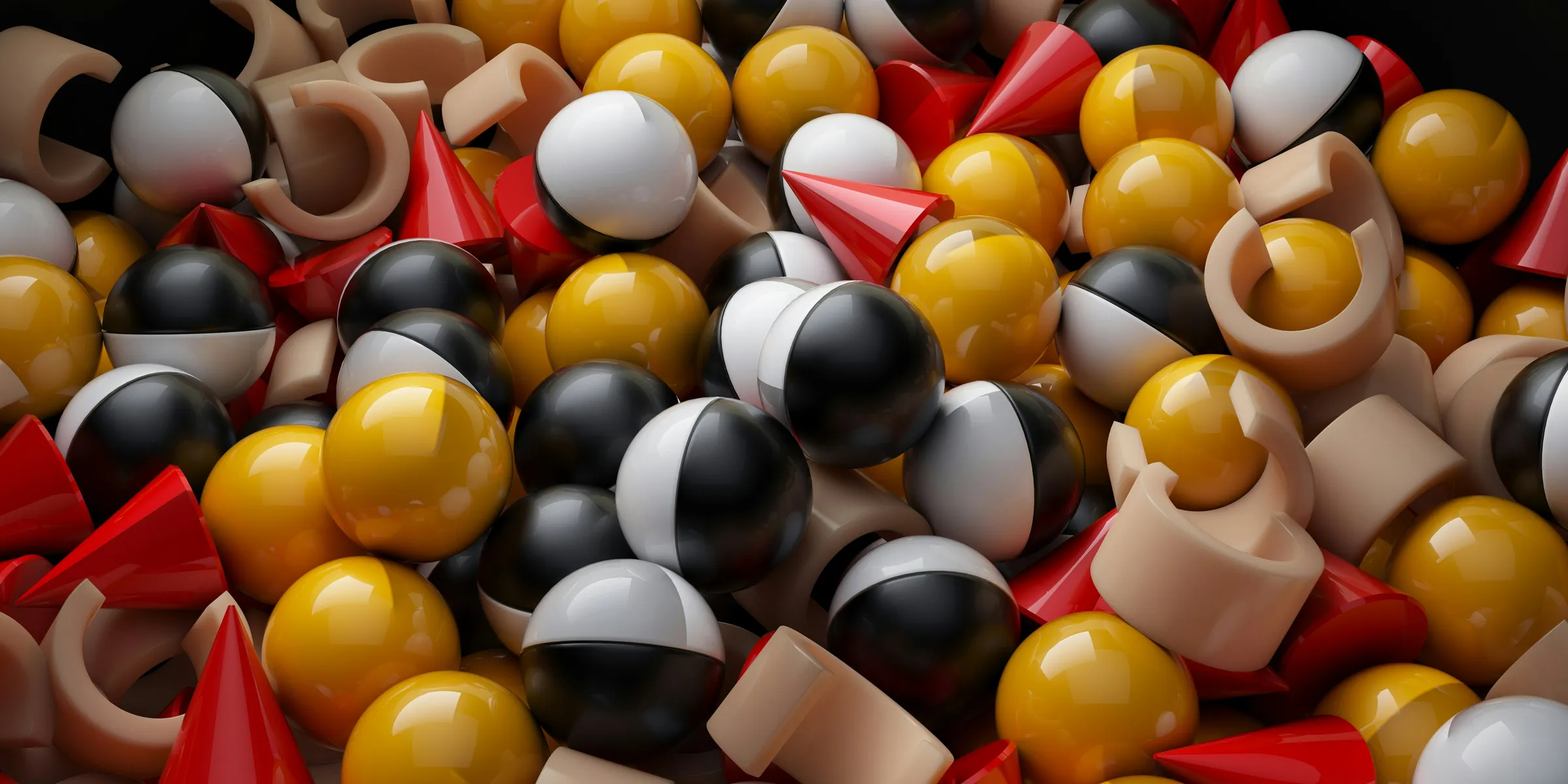 a pile of colorful balls