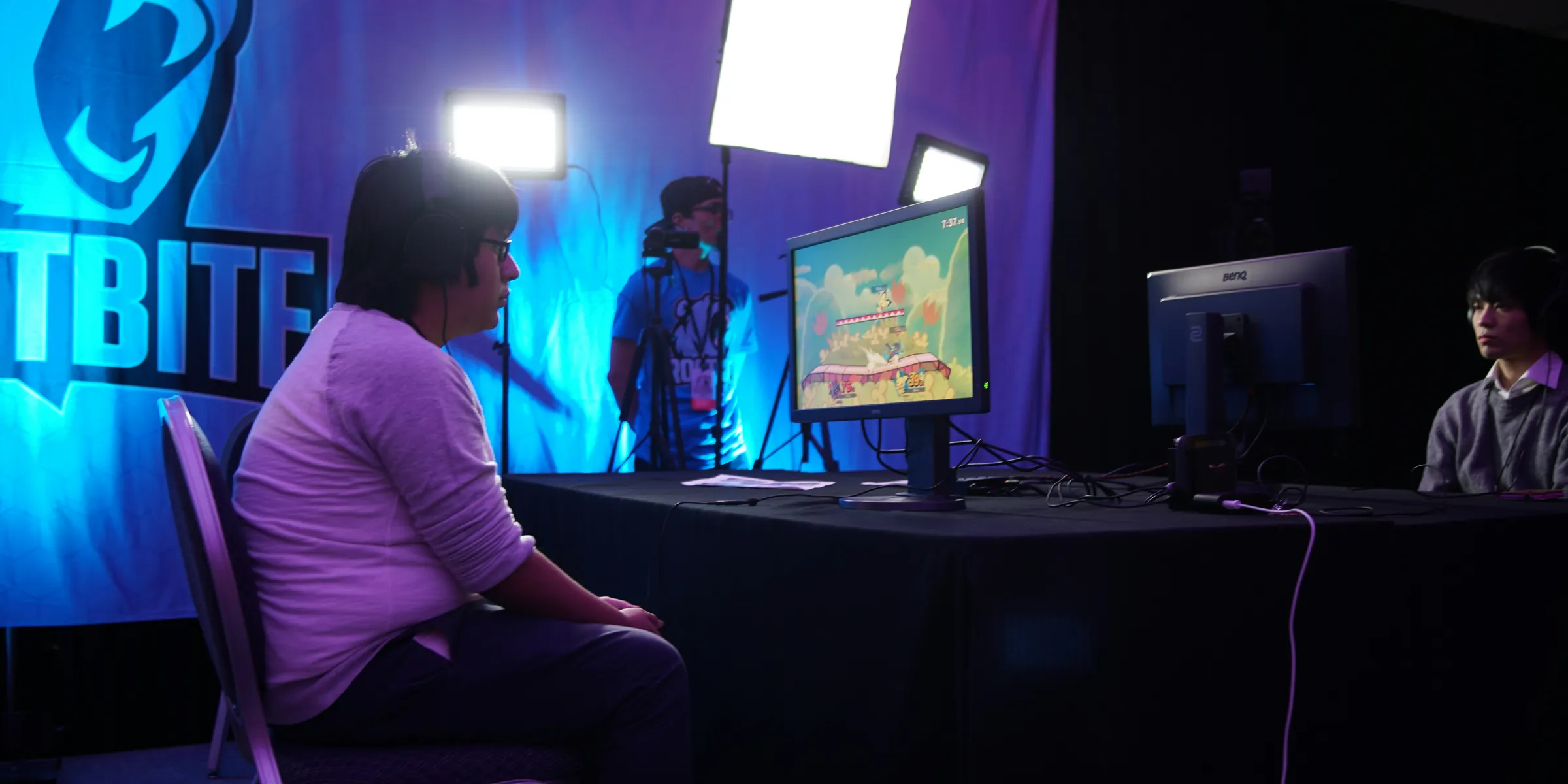 two men playing video games