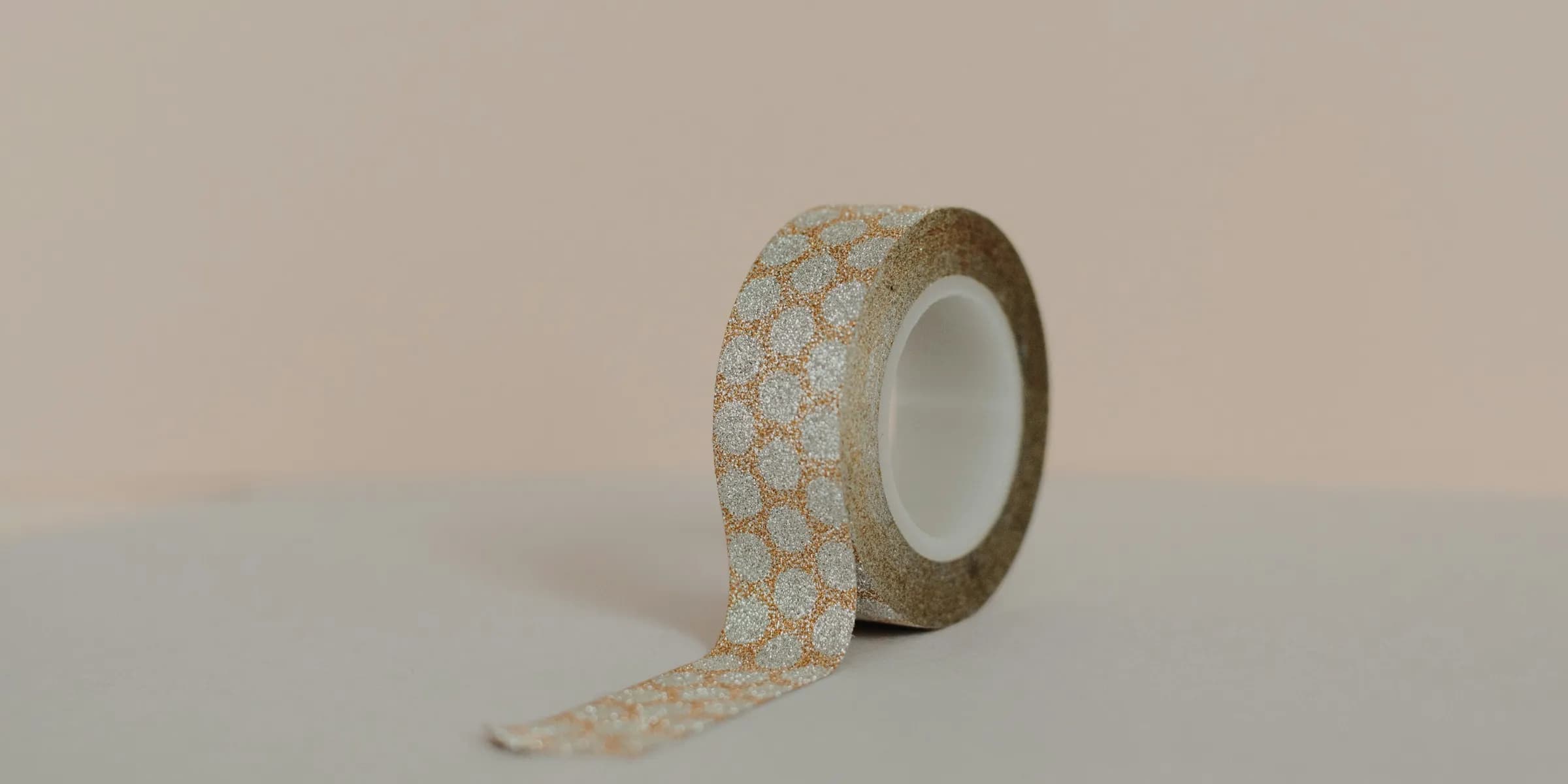 orange and gray floral tape