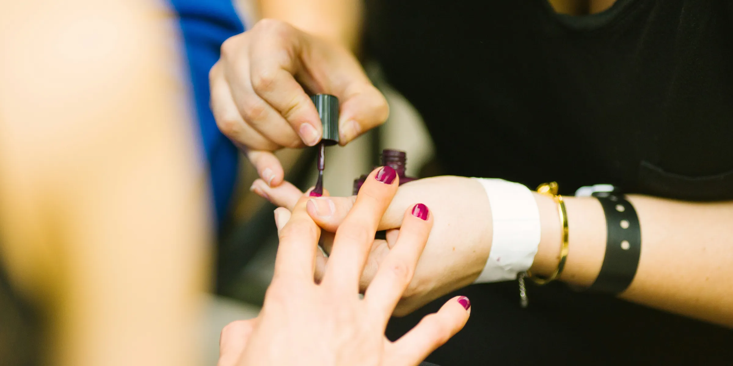 person doing manicure
