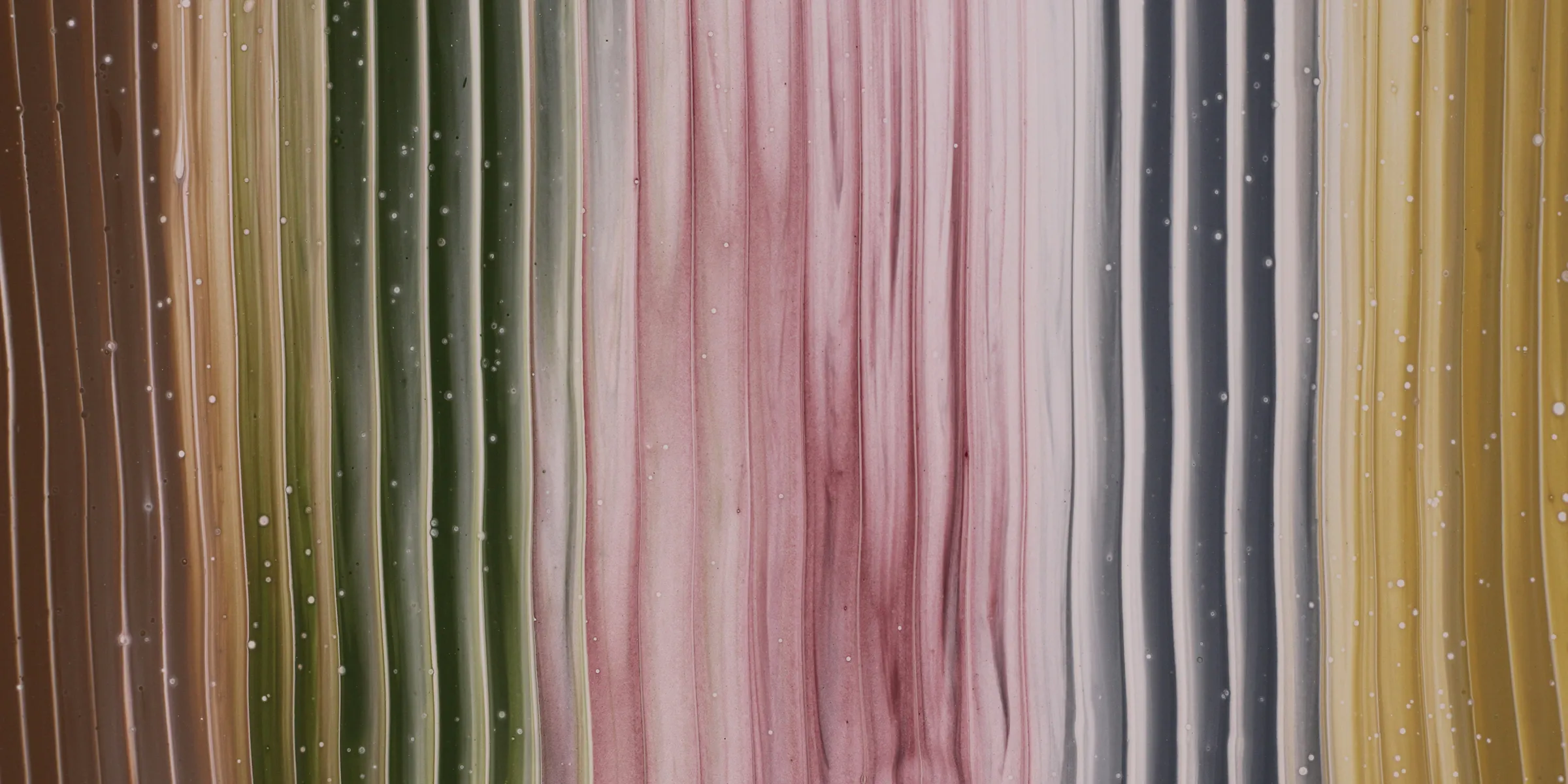 an abstract painting with lines of different colors