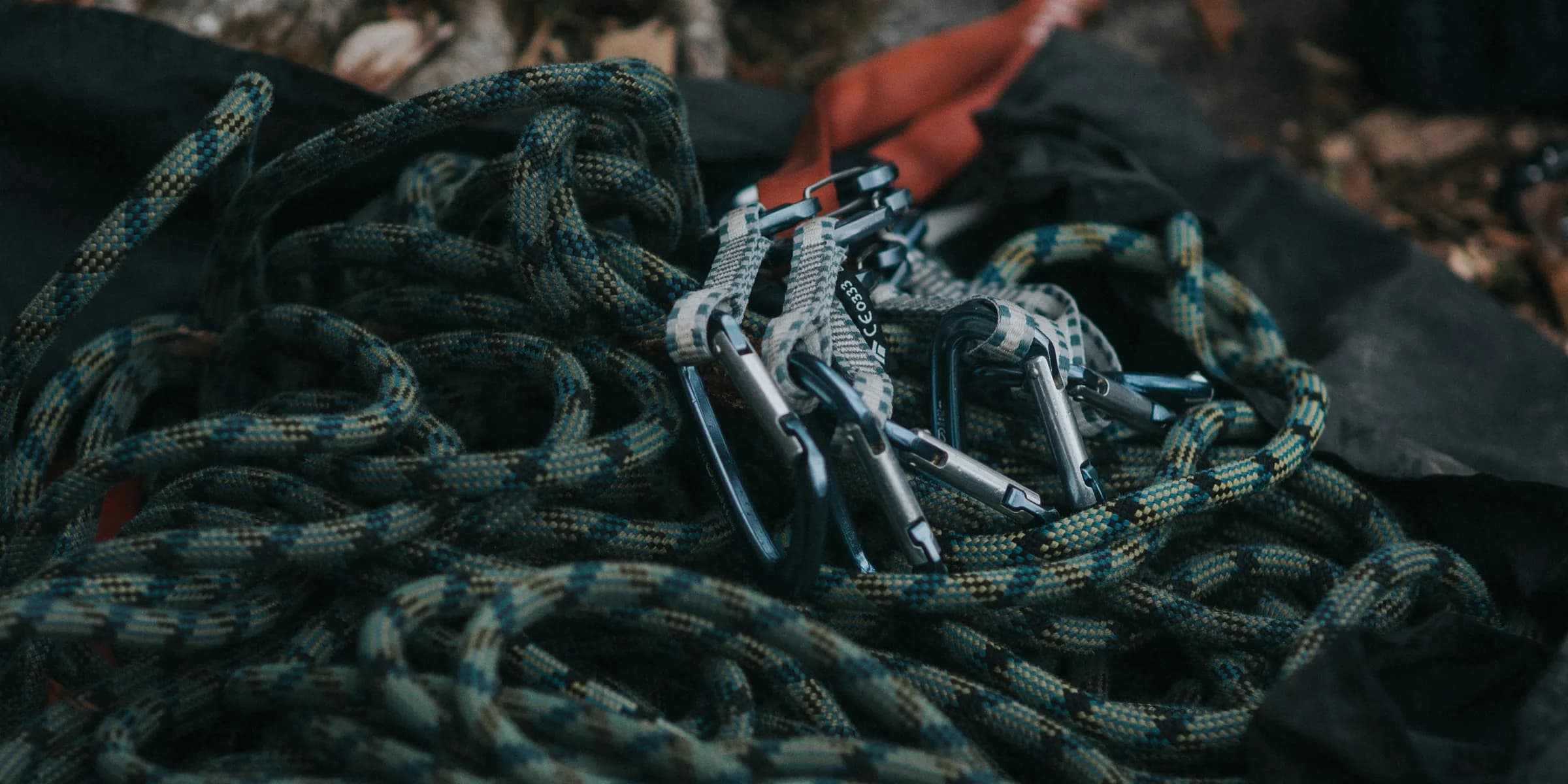 gray safety harness on focus photo