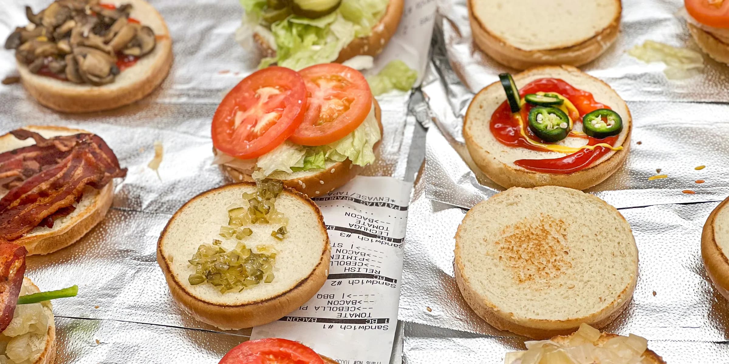 A table topped with lots of different types of sandwiches