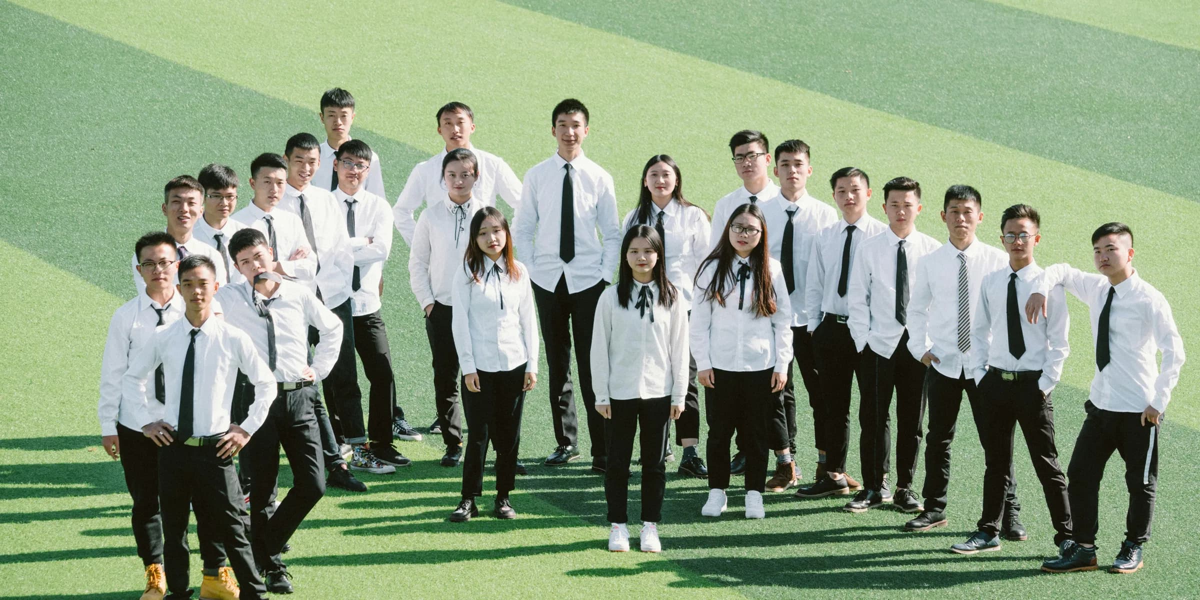 group of students on field