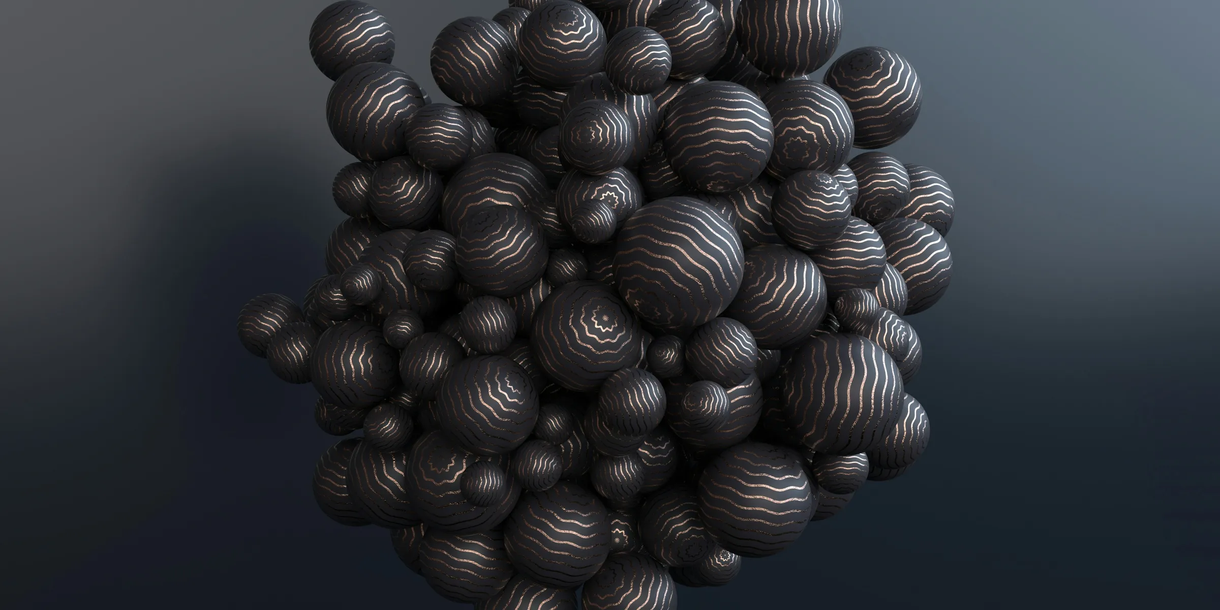 a bunch of balls that are in the air