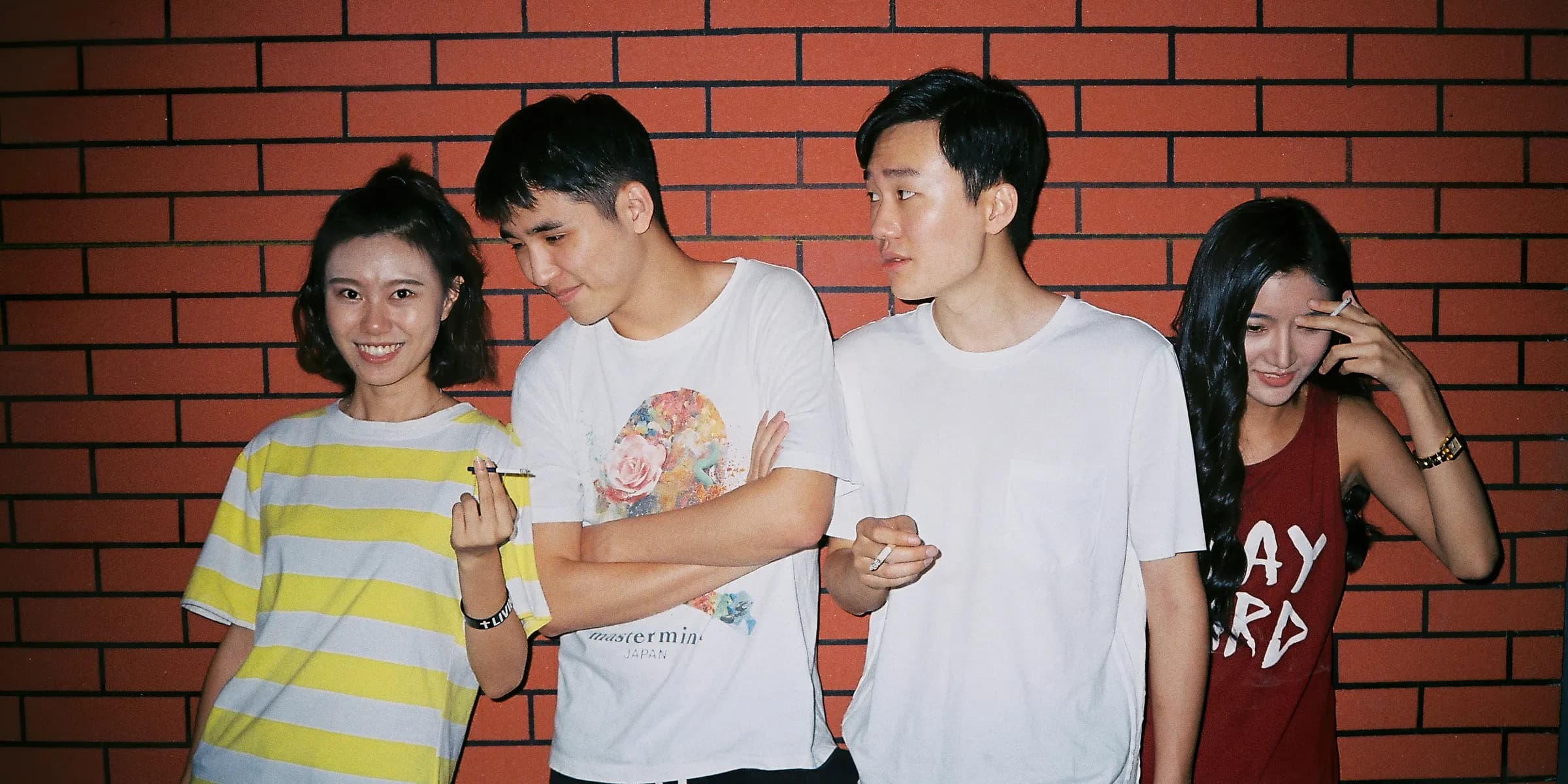 a group of people standing together