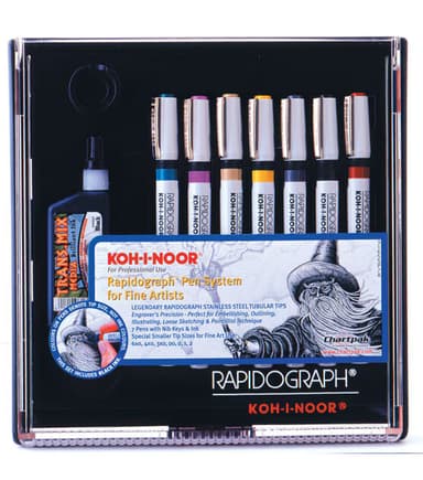 Koh-I-Noor Rapidograph Pen & Ink Set 7 Pens