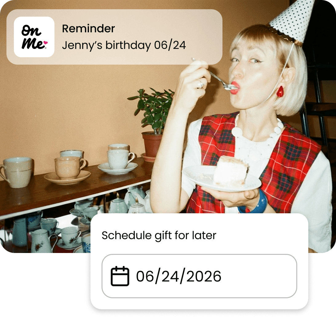 Schedule gift and reminders