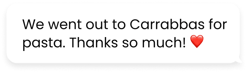 Thank you message