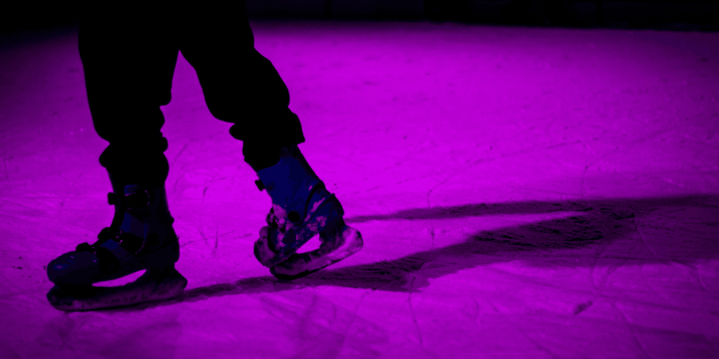 person wearing hockey skates.