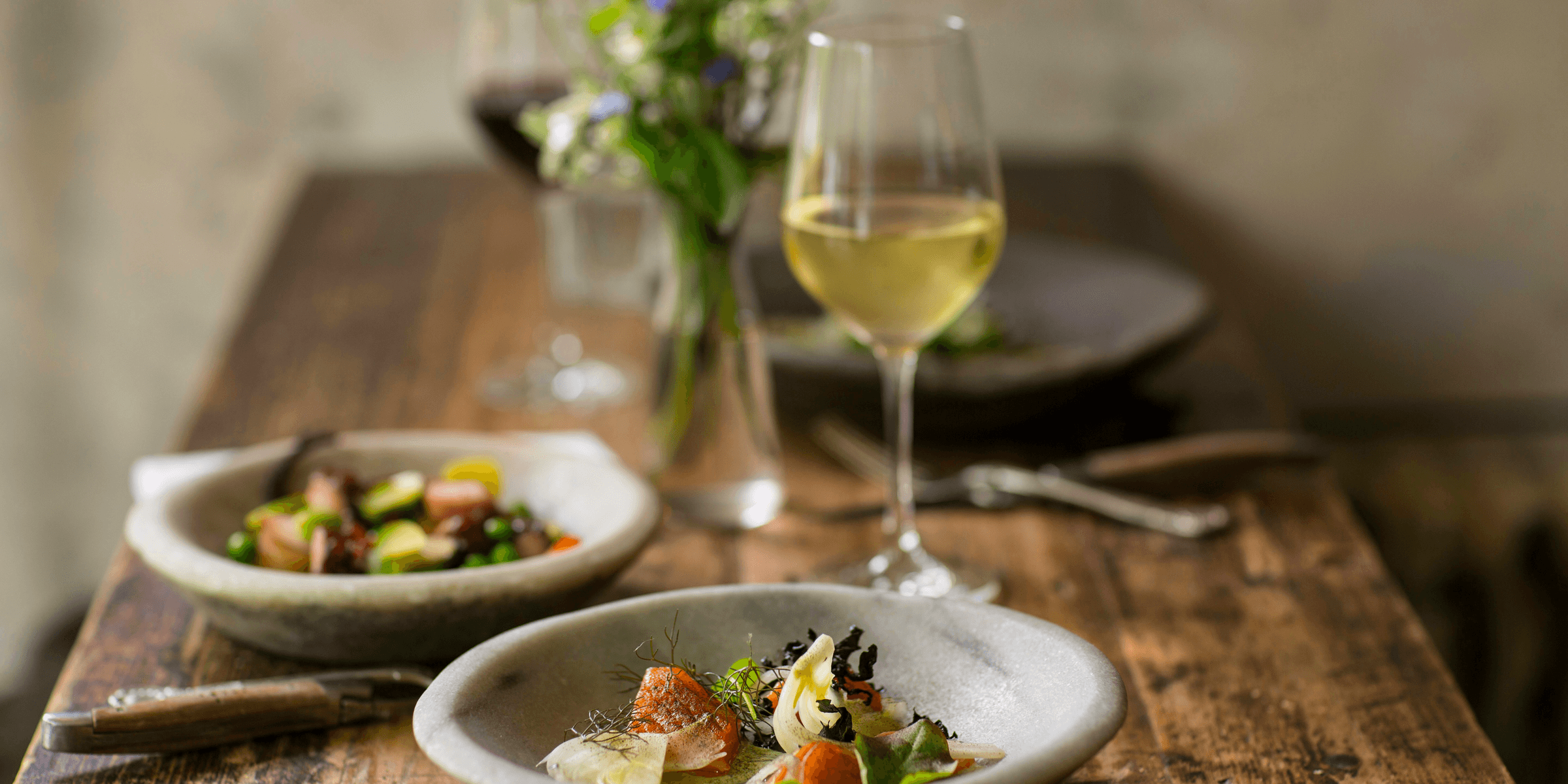 mixed fruits served on ceramic plates