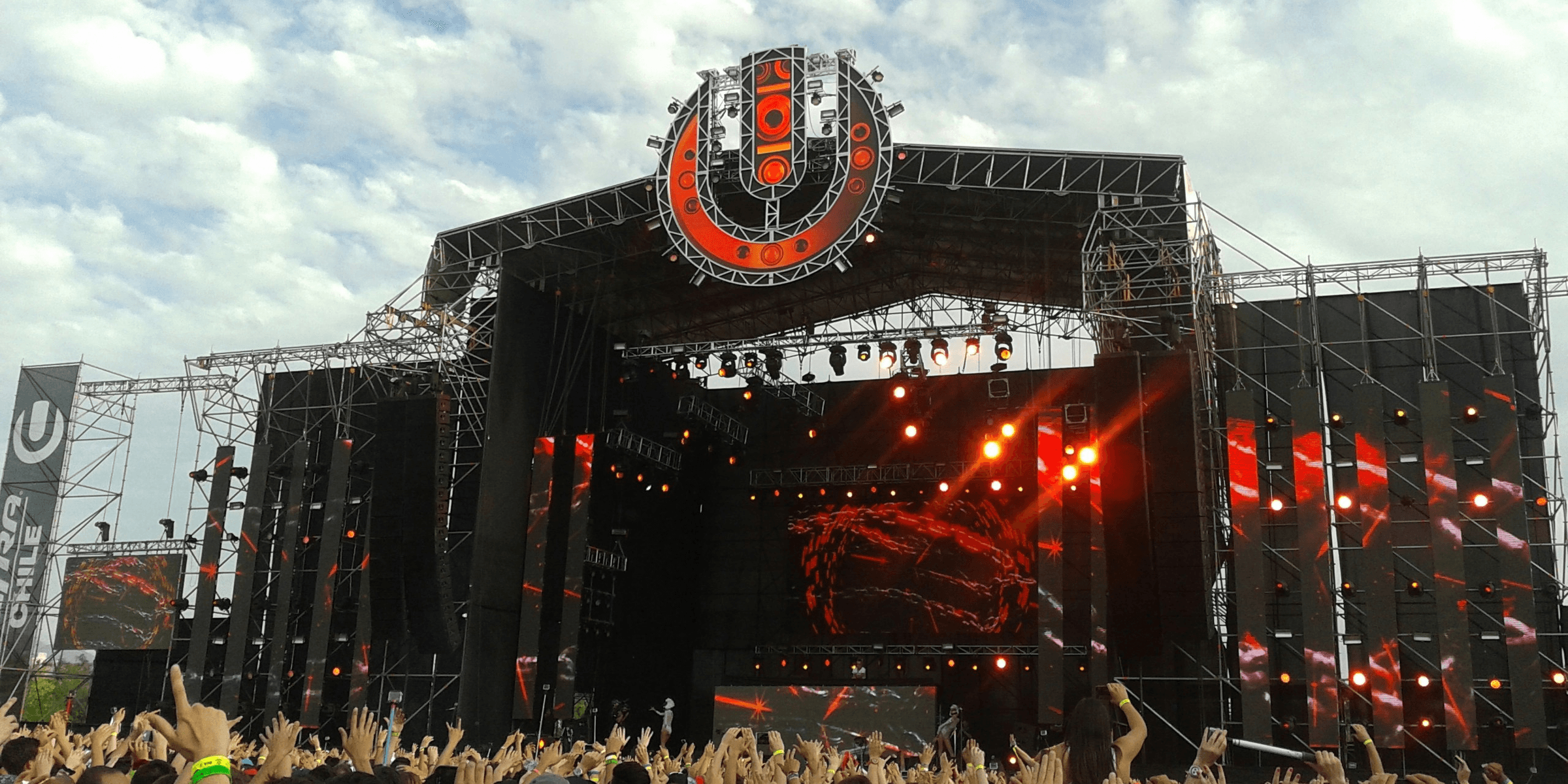 concert stage near people.