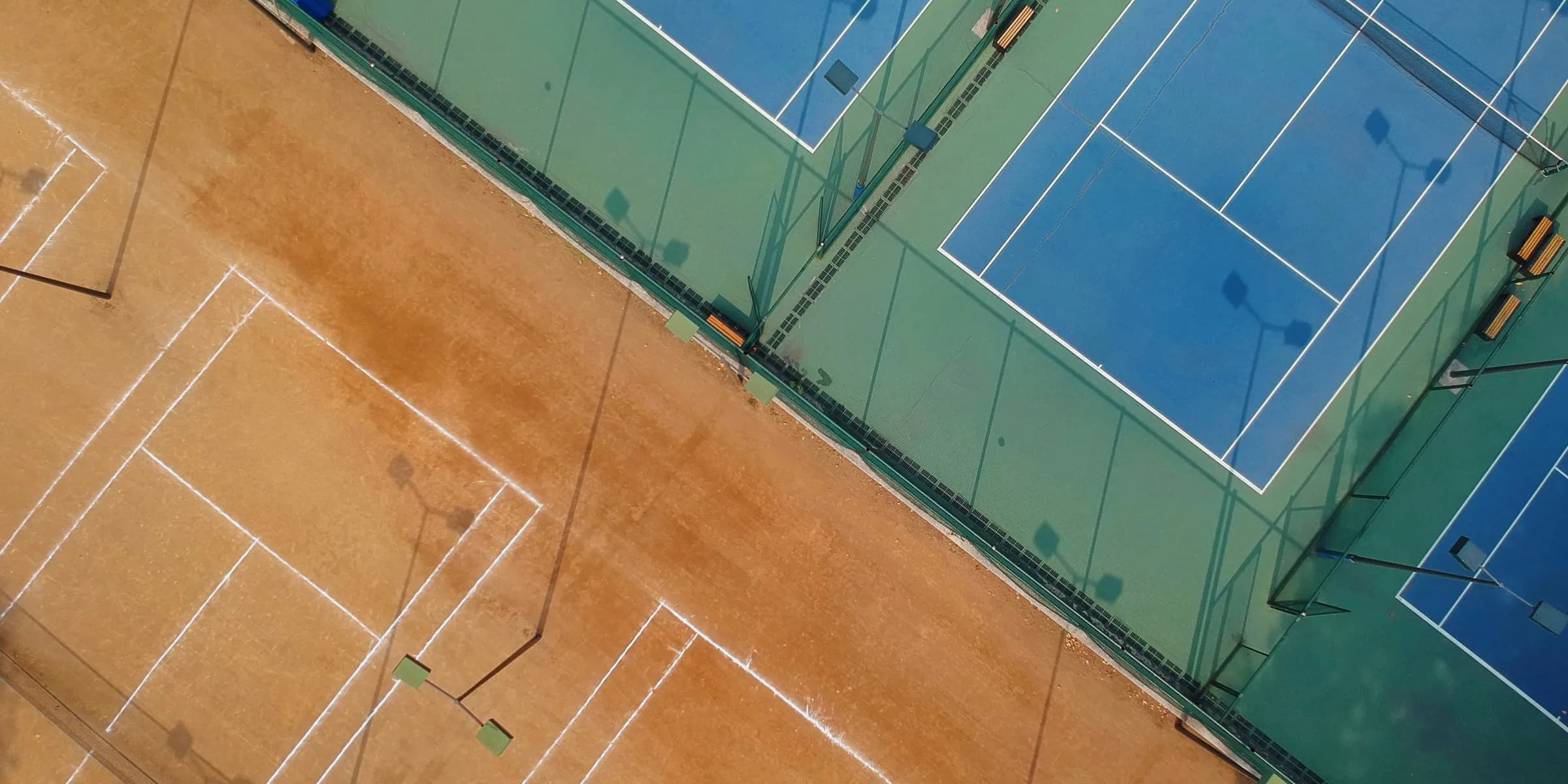 aerial photo of tennis courts