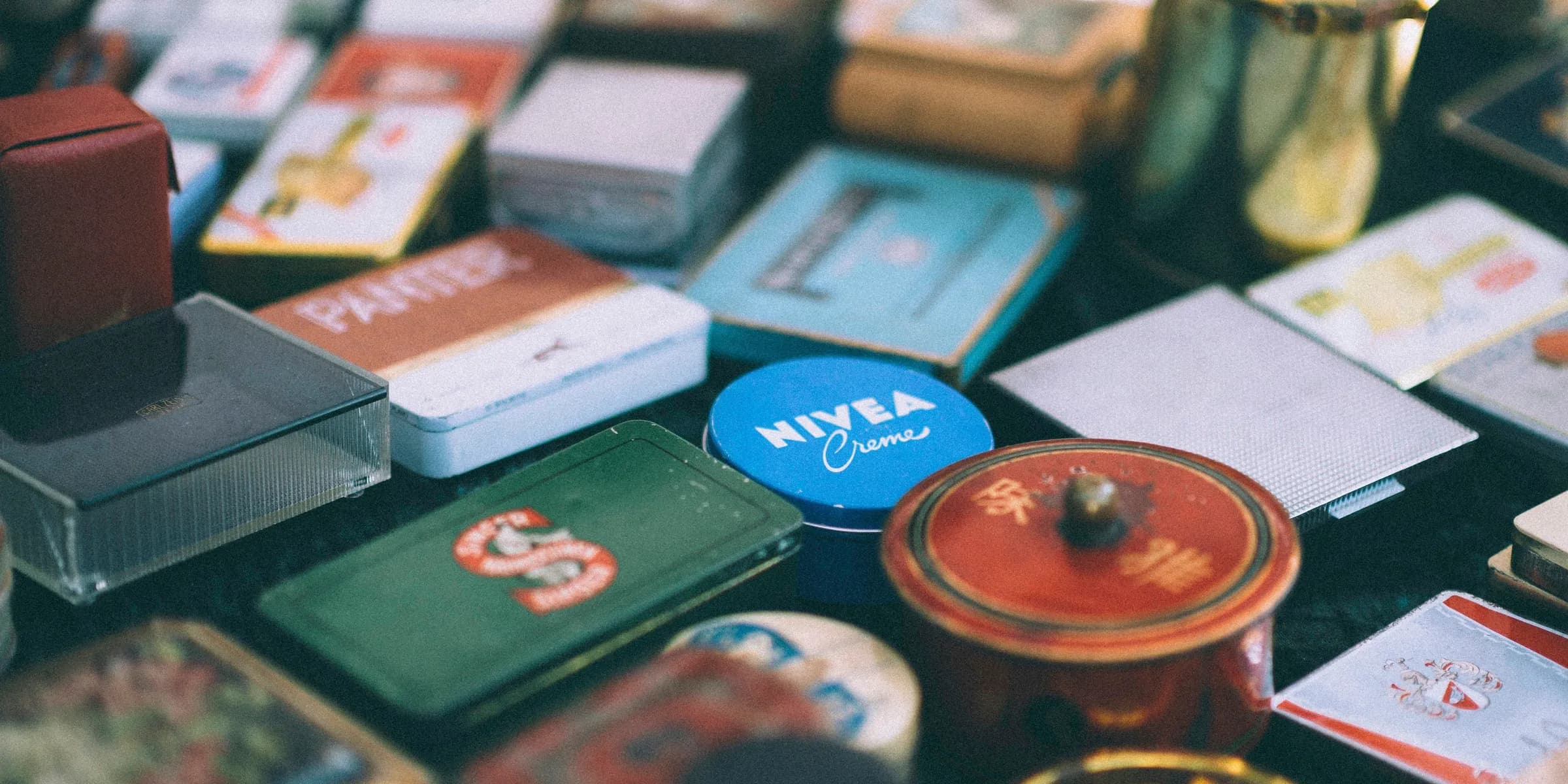 a table topped with lots of different types of cards
