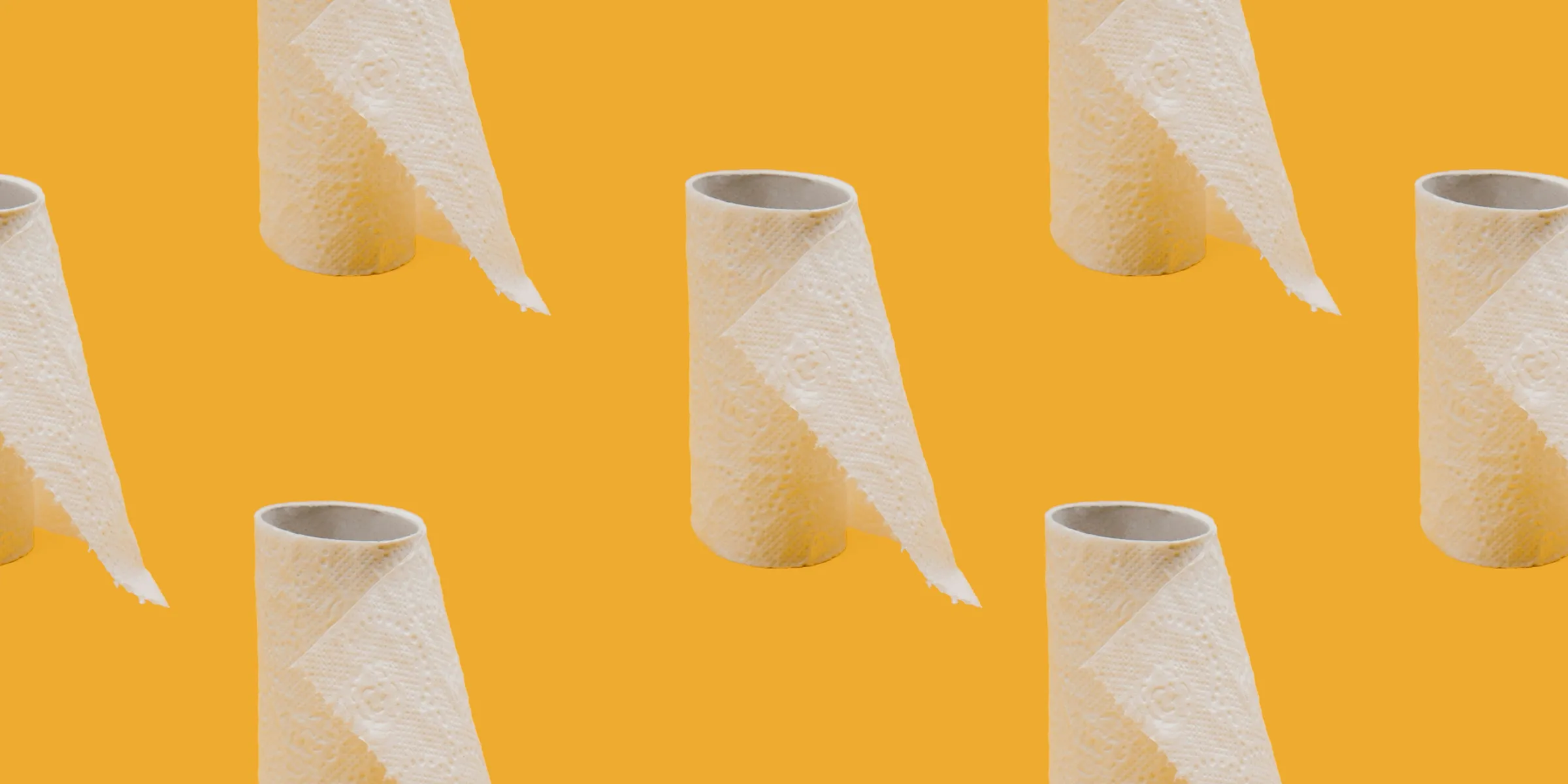 white tissue paper roll on blue background