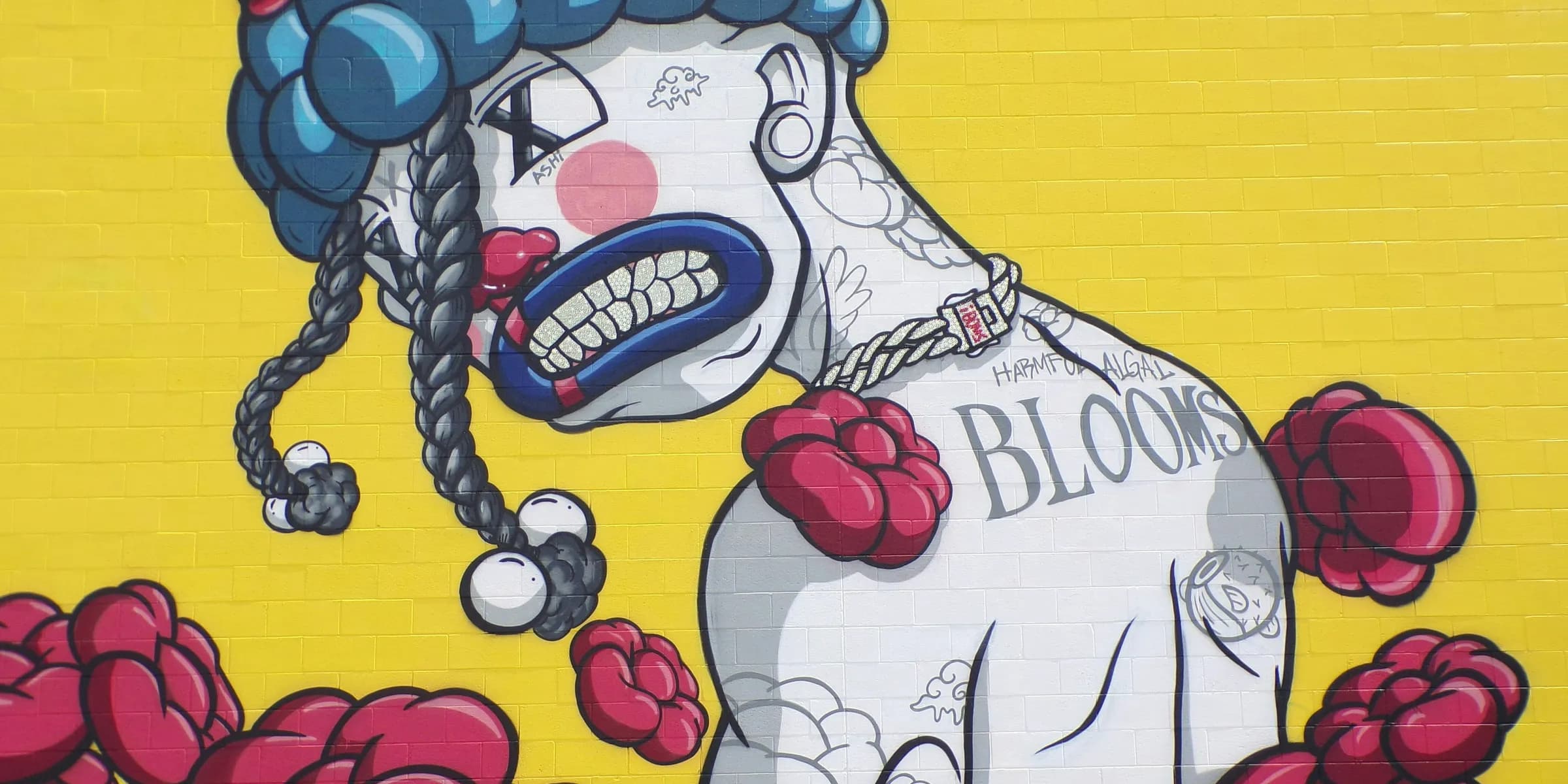 a painting of a woman with a tattoo on her head