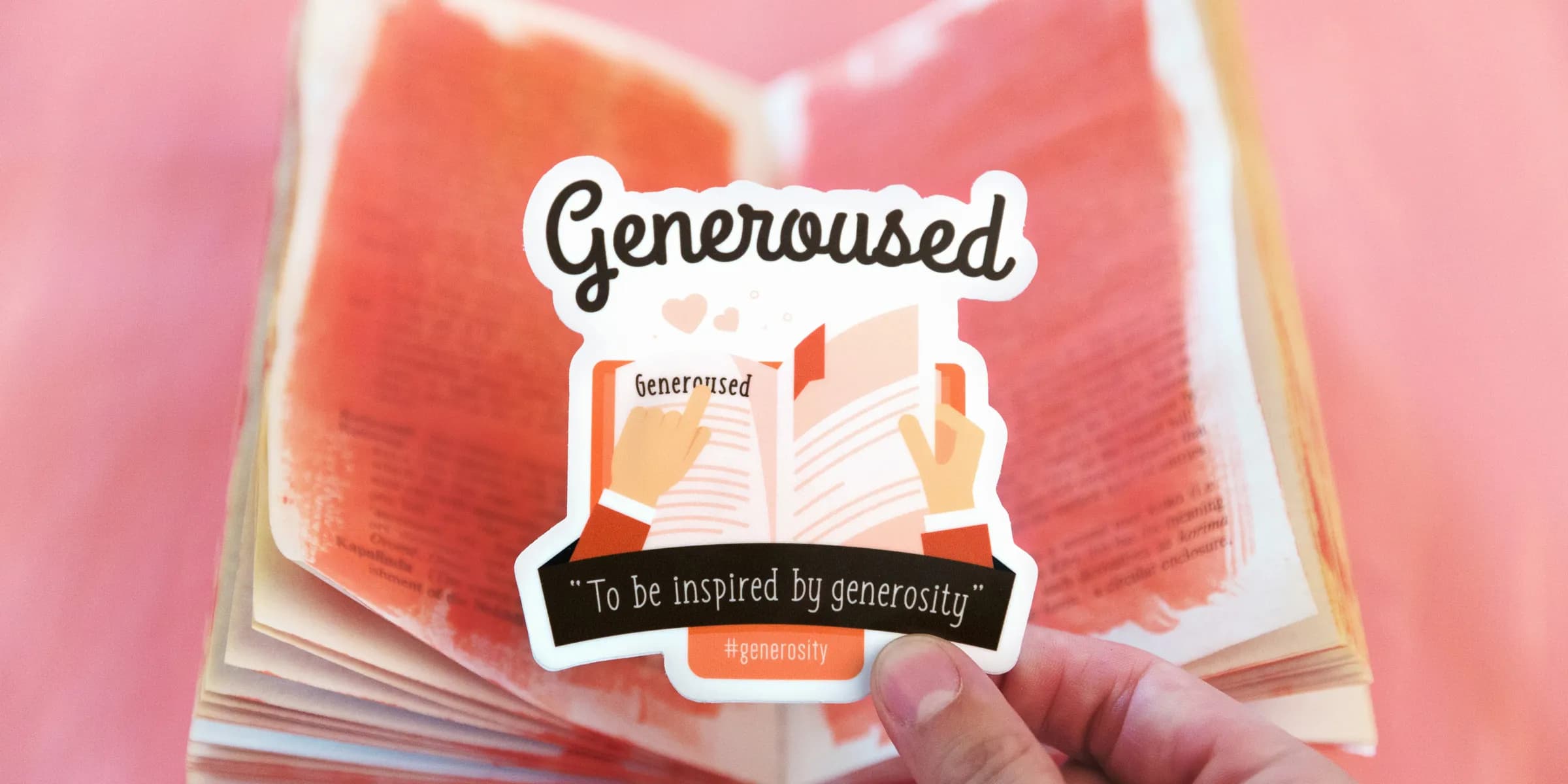 person holding Generoused card