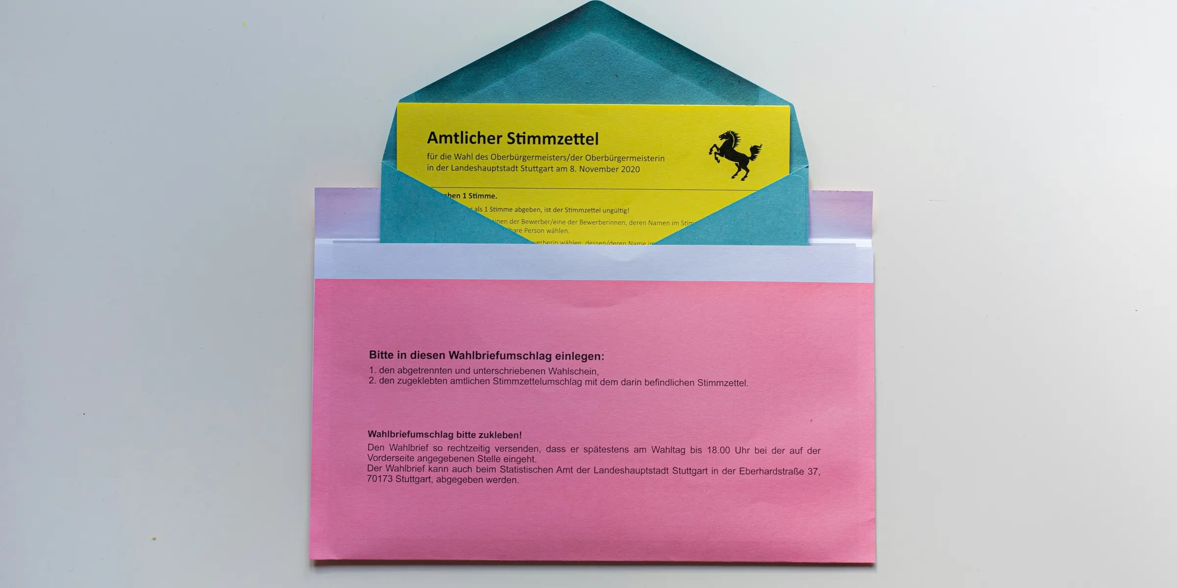 pink blue and yellow cards