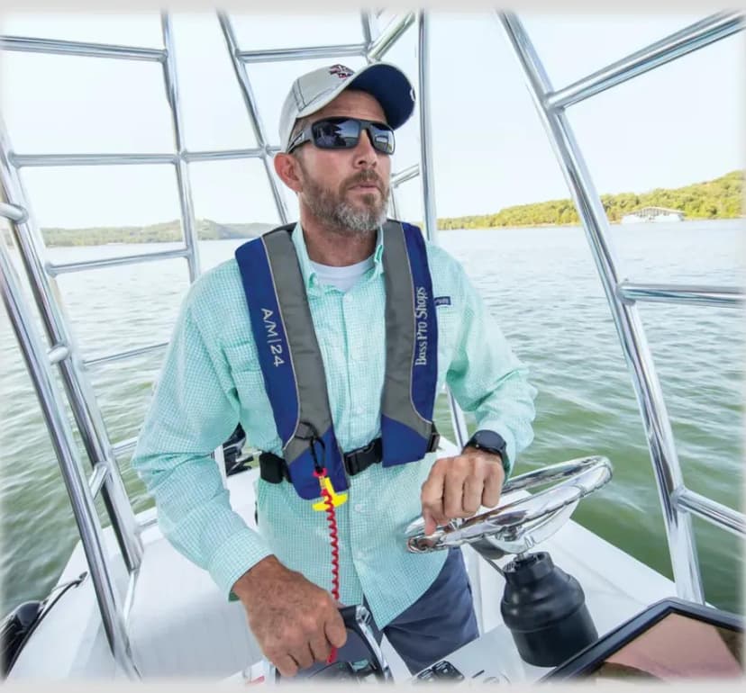 Water sports imagery featuring Inflatable Life Vest