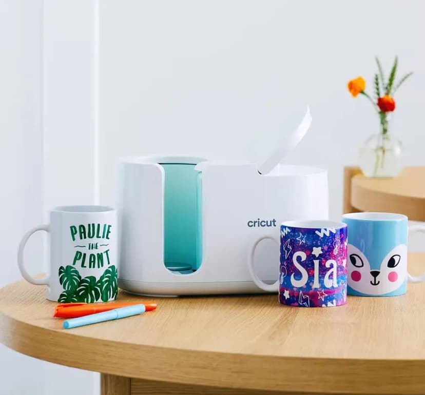 Crafts imagery featuring Cricut Mug Press