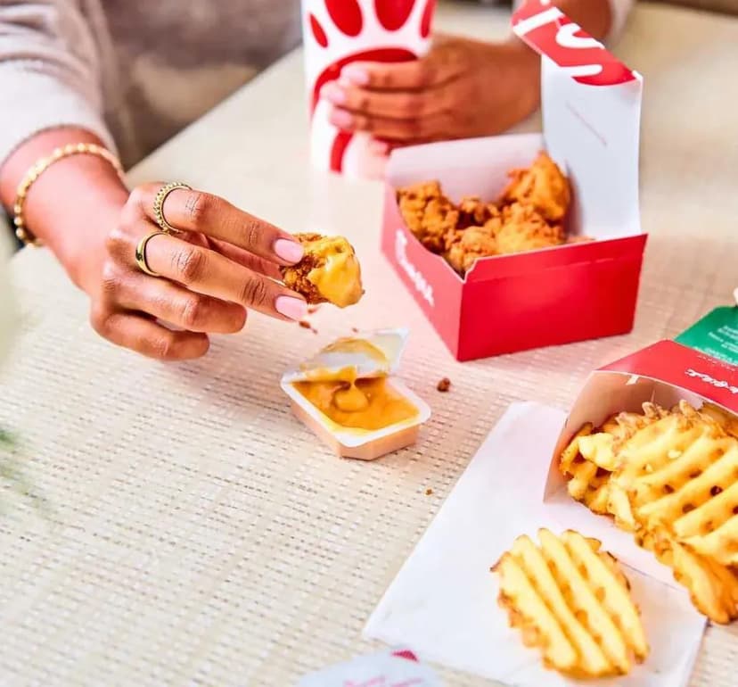 Lunch imagery featuring Chick-fil-A Nuggets