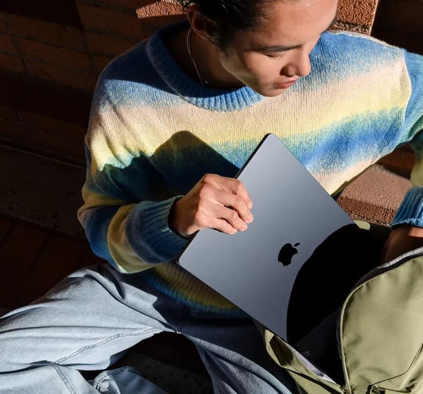 College imagery featuring MacBook Air