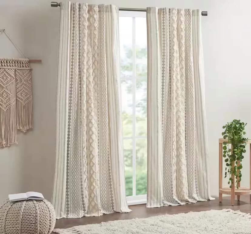 Home essentials imagery featuring Imani Cotton Printed Curtain Panel Lining