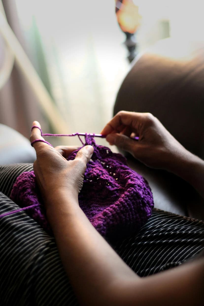 Crochet imagery featuring Stornoway Throw Bundles